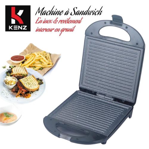 Kenz Machine à Sandwich en inox et revetement interieur en granit MF-3582
 Fiche Technique et Prix au Maroc