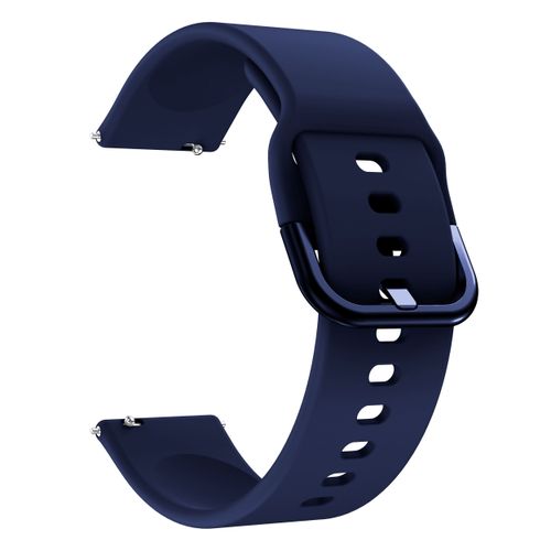 Bracelet de rechange en Silicone pour Xiaomi Mibro Color Watch / Xiaomi Mibro Air Watch, 20mm, fermoir en acier inoxydable, Bleu Marine
 Fiche Technique et Prix au Maroc