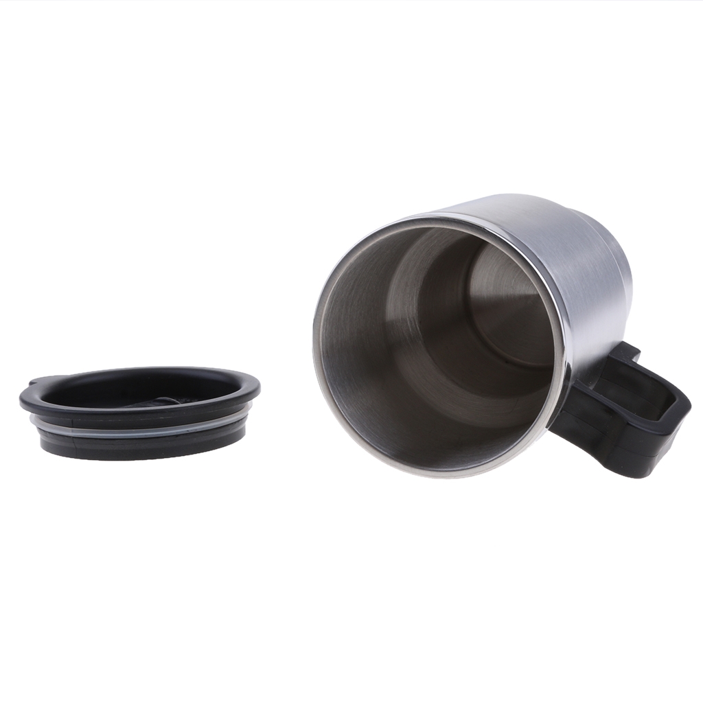 Car 12V Heating Cup 500ml Drinks Water Mug Cup Heated Bottle Car Insulation Cup for Car Travel Home