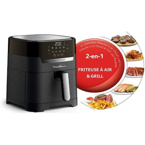 Moulinex Easy Fry & Grill Digital 2 en 1 Friteuse  + grill 8 programmes automatiques 4.2L
 Fiche Technique et Prix au Maroc