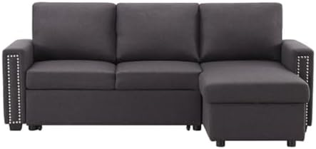 ZHAOLEI Canapé-lit gigogne 83" Canapé sectionnel 3 places réversible en forme de L avec méridienne de rangement pour ensemble de meubles de salon
 Fiche Technique et Prix au Maroc