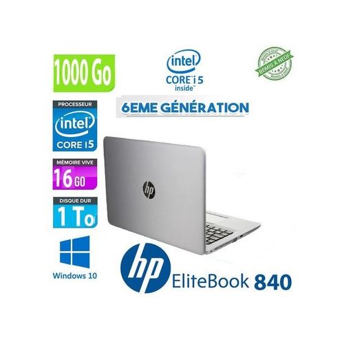 Hp ELITEBOOK 840-G3-6ÉME GEN-CORE I5-RAM 16Go-1To-Remis à neuf
 Fiche Technique et Prix au Maroc