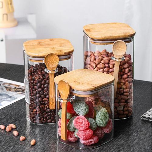 Bouteilles hermétiques avec cuillères Bocaux en verre pour stockage des aliments
 Fiche Technique et Prix au Maroc