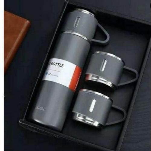 VACUUM FLASK thermos en Inox et couvercle 3 tasses pour boissons chaudes et froides 500 ml
 Fiche Technique et Prix au Maroc
