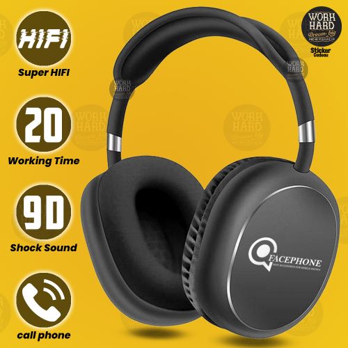 Casque HIFI Stéréo Sound Bluetooth avec micro pour appels Musique,noir+Sticker
 Fiche Technique et Prix au Maroc