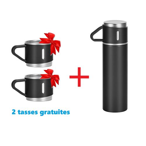 VACUUM FLASK Thermos pour conserver les boissons chaudes avec 3 tasses 500 ml Termos en inox
 Fiche Technique et Prix au Maroc
