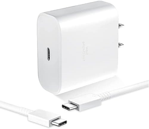 Chargeur ultra rapide 45 W de type C, chargeur mural USB-C 45 W ultra rapide avec câble de charge rapide de type C de 1,5 m pour Samsung Galaxy S22/S22+/S22 Ultra/Note 10+/S21/S20/Note 20, Z Fold 3, Tab S7 /S7+
 Fiche Technique et Prix au Maroc
