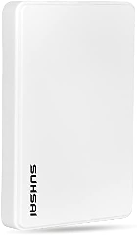 SUHSAI Disque dur externe USB 2.0 Stockage et sauvegarde Disque dur portable Extension de mémoire - Disque dur ultra fin de 2,5 pouces Compatible avec PC, MAC, ordinateur portable, ordinateur de bureau, Chormebook (100 Go, blanc)
 Fiche Technique et Prix au Maroc