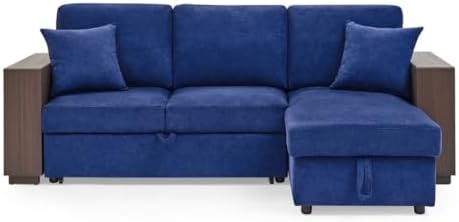 HNTHY Canapé sectionnel avec lit gigogne, canapé 2 places et méridienne réversible avec rangement, accoudoir étagère en MDF
Avis,  Fiche Technique et Prix au Maroc