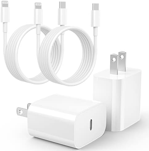 Chargeur iPhone Ximytec Charge Rapide [MFi Certified]Lot de 2 blocs de chargeur mural USB C PD 20 W avec câbles Type-C vers Lightning de 1,8 m compatibles avec iPhone 14/13/12/11/XS/XR/X/8/iPad, blanc
 Fiche Technique et Prix au Maroc
