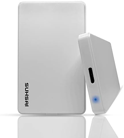 SUHSAI Disque dur externe USB 3.0 ultra fin 250 Go - Extension de mémoire disque dur portable - Stockage et sauvegarde sur disque dur de 2,5 pouces - Compatible avec Mac, ordinateur portable, PC, ordinateur de bureau, PS4, PS5, Xbox, Xbox One (Blanc)
 Fiche Technique et Prix au Maroc