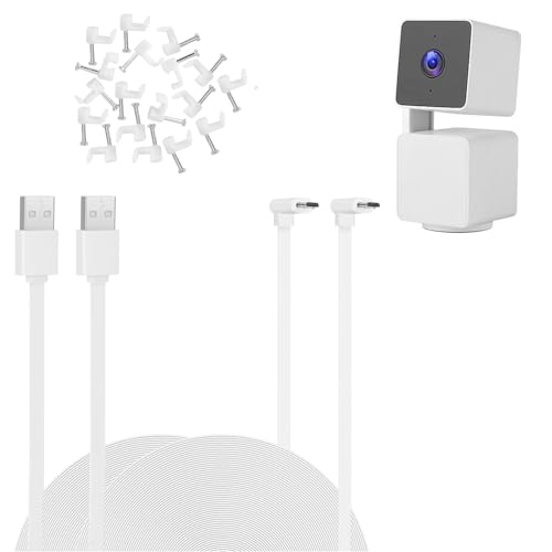 UYODM Lot de 2 câbles d'extension micro USB en forme de L compatibles avec WYZE Cam Pan V3, 5 m, câble de charge d'extension à 90 degrés, alimentez votre WYZE Cam Pan V3 en continu – Blanc
 Fiche Technique et Prix au Maroc