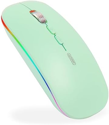 Uineer Souris sans fil Bluetooth, souris Bluetooth LED rechargeable (BT 5.1 + 2,4 G), souris d'ordinateur silencieuse pour ordinateur portable, MacBook, Windows, Mac OS, vert
 Fiche Technique et Prix au Maroc