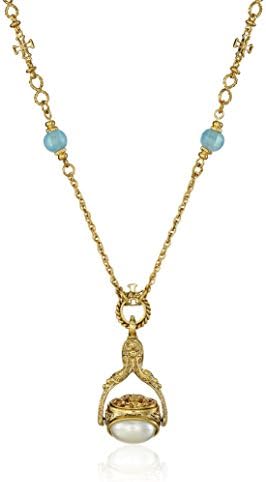 Symboles de foi « Inspirations » Collier avec pendentif triple toupie en or 14 carats et perle simulée Mary Cameo
Avis,  Fiche Technique et Prix au Maroc