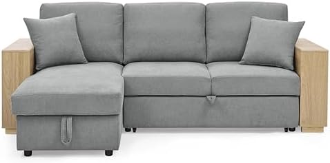 JFUYJK Canapé sectionnel avec lit gigogne, canapé 2 places et méridienne réversible avec rangement, accoudoir étagère en MDF 88"
Avis,  Fiche Technique et Prix au Maroc