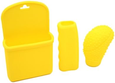 Couvercle de support de téléphone de frein à main de pommeau de levier de vitesse automatique 3 en 1 en silicone jaune
 Fiche Technique et Prix au Maroc
