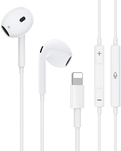 Écouteur iPhone Filaire,[Certifié MFI] Casque Stéréo Filaire à Suppression de Bruit avec Connecteur Lightning, Prise en Charge des Appels et du Contrôle des Fils pour iPhone 14 Pro/14/13/12/SE/11/X/8
 Avis, Fiche Technique et Prix au Maroc