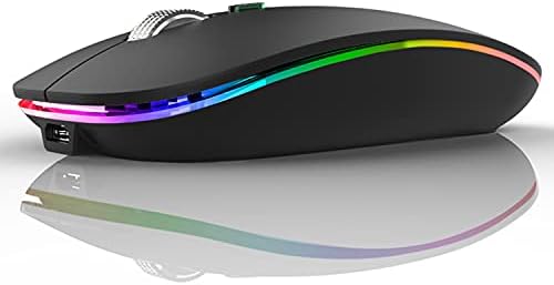 Uiosmuph Souris sans fil LED, souris silencieuse rechargeable G12, souris d'ordinateur optique USB portable 2,4 G avec récepteur USB et adaptateur de type C (noir mat)
Avis,  Fiche Technique et Prix au Maroc