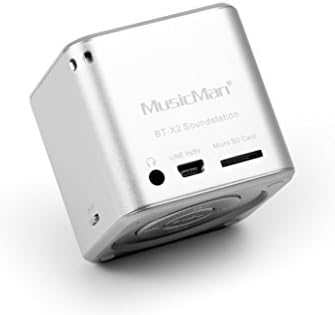 MusicMan Mini enceinte Bluetooth portable Prise en charge de la carte MicroSD Soundstation mobile compacte pour Smartphones Tablettes Ordinateurs portables BT-X2 (Argent)
 Avis, Fiche Technique et Prix au Maroc
