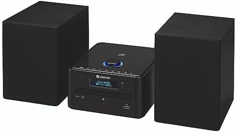 Denver MDA-270 Micro HiFi DAB+ Radio, FM, lecteur CD domestique avec Bluetooth, USB et MP3, haut-parleurs en bois et télécommande
 Avis, Fiche Technique et Prix au Maroc