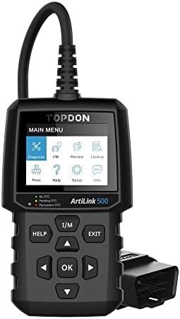 TOPDON AL500 Lecteur de code de scanner OBD2, outil de diagnostic CAN avec 10 fonctions OBD2, éteindre MIL, test du capteur O2, mode 6, test EVAP
 Fiche Technique et Prix au Maroc