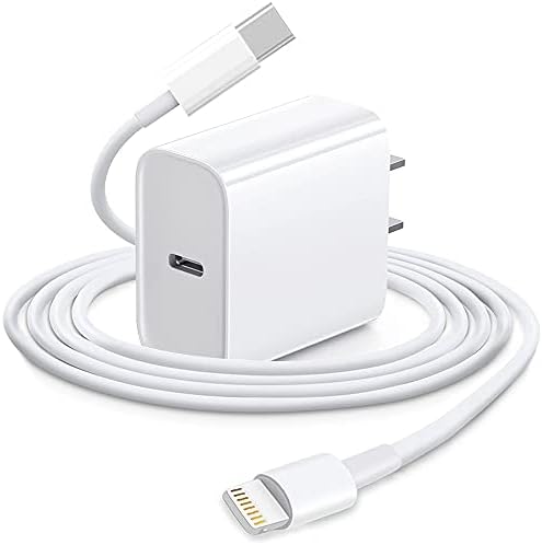 [Apple MFi Certified] Chargeur rapide pour iPhone, 20 W USB C, chargeur mural, adaptateur de prise d'alimentation avec câble de type C vers Lightning de 1,8 m, charge rapide pour iPhone 14 13 12 11 Pro Max Mini Xs Xr X 8 iPad
 Fiche Technique et Prix au Maroc