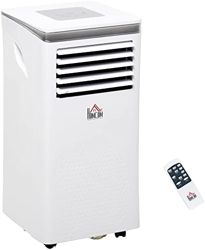 HOMCOM Climatiseur portable mobile 10 000 BTU pour le refroidissement, le déshumidificateur et la ventilation du bureau à domicile, unité AC portable avec télécommande, minuterie 24 heures, blanc
 Avis, Fiche Technique et Prix au Maroc