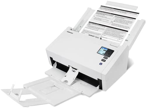 Visioneer Patriot PD45 Scanner, scanner de documents de bureau recto verso USB pour PC, 50 PPM, chargeur automatique de documents à feuilles de 100 pages (ADF), blanc
 Fiche Technique et Prix au Maroc