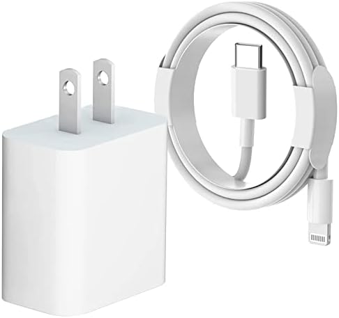 [Apple MFi Certified] 20W USB C Fast Charger Block with 6FT Type-C to Lightning Cable, Super Fast Charging Compatible with iPhone 14/13/13 Pro/12/12 Pro/12 Pro Max/11/Xs Max/XR/X Fiche Technique et Prix au Maroc