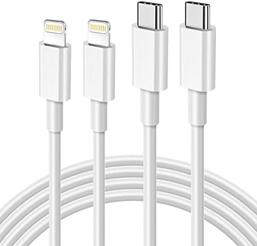 Câble USB C vers Lightning 3FT 2Pack [Apple MFi Certified]Câbles d'alimentation pour iPhone, cordon de chargeur de Type C pour iPhone, charge rapide, Compatible avec iPhone 14 13 12 11 Pro Max X XS XR 8 7 6s Plus SE
 Fiche Technique et Prix au Maroc