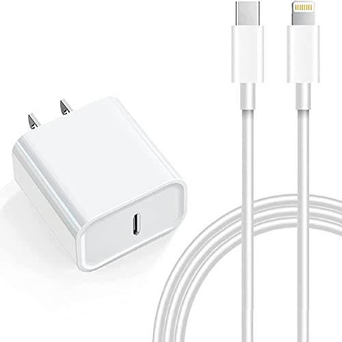 Chargeur ultra rapide pour iPhone 14 13 12 11 [Apple MFi Certified ] Chargeur mural PD USB-C 20W, câble de 6 pieds, Compatible avec iPhone 14/14 Pro/14 Pro Max/14 Plus/13/13Pro/12/12 Pro/11/11Pro
 Fiche Technique et Prix au Maroc