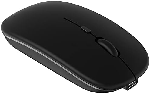 Souris Bluetooth sans fil rechargeable pour iPad, tablette, téléphone portable, smartphone, iPhone, MacBook Pro Air, ordinateur portable, PC, Mac, iMac, ordinateur de bureau, Windows, Android, portable, silencieuse, 2,4 G, sans fil (Noir)
 Fiche Technique et Prix au Maroc