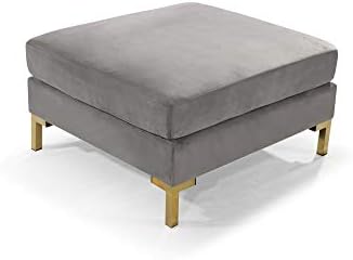 Iconic Home Girardi Chaise modulaire Ottomane Table basse Coussin en velours rembourré en métal doré massif Pieds en Y Moderne Contemporain Gris
Avis,  Fiche Technique et Prix au Maroc