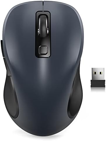 Trueque Souris sans fil pour ordinateur portable, souris d'ordinateur ergonomique 2,4 GHz avec boutons Précédent et Suivant, 3 niveaux DPI, 6 boutons, souris optique USB sans fil pour Windows Chromebook MacBook PC
 Fiche Technique et Prix au Maroc