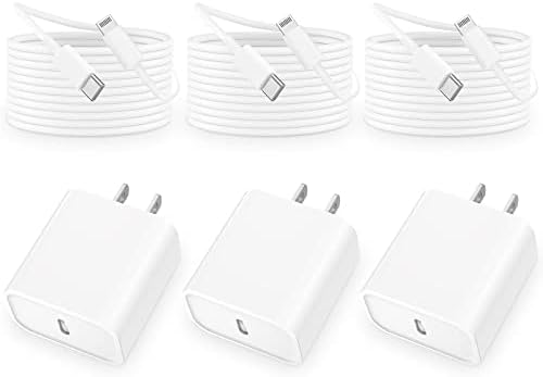 [Apple MFi Certified] Redpark Lot de 3 chargeurs rapides pour iPhone 20 W USB-C + 3 câbles Type-C vers Lightning de 1,8 m Charge rapide pour iPhone 14 13 12 11 Pro Mini XS XR X iPad
 Fiche Technique et Prix au Maroc