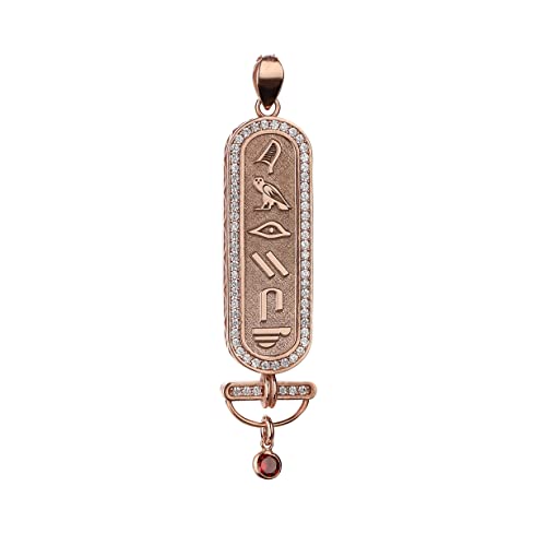 Cartouche sur mesure avec collier de pierre de naissance, pendentif cartouche hiéroglyphique en or 14 carats avec pierres, bijoux hiéroglyphe égyptien en or (S, argent sterling 925 carats)
Avis,  Fiche Technique et Prix au Maroc
