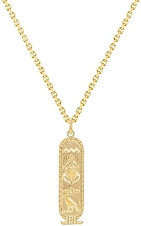 Takar Collier égyptien avec pendentif en or massif 14 carats, grand collier avec pendentif en or, pendentif en forme de cartouche égyptienne avec chaînes pour hommes et femmes, disponible en jaune/blanc/or rose, fabriqué aux États-Unis
Avis,  Fiche Technique et Prix au Maroc