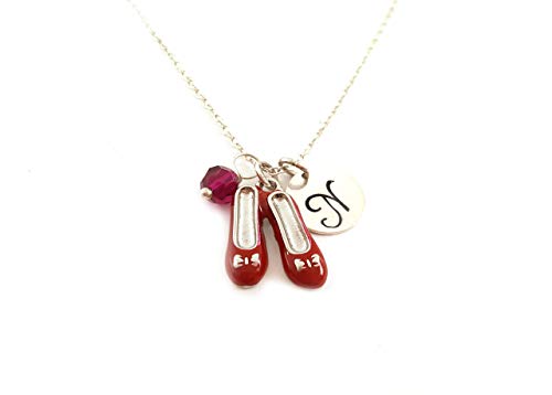Collier de pantoufles rubis - Charme du Magicien d'Oz - Bijoux personnalisés en argent sterling initial personnalisé
Avis,  Fiche Technique et Prix au Maroc