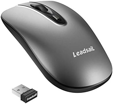 LeadsaiL Souris d'ordinateur sans fil, souris USB fine portable 2,4 G, souris d'ordinateur portable à clic silencieux avec une pile AA, 3 niveaux réglables, souris sans fil à 4 boutons pour Windows Mac PC Notebook (gris mat)
 Fiche Technique et Prix au Maroc