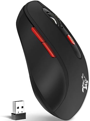 HZD Souris sans fil, souris de bureau optique portable 2,4 G avec récepteur USB, souris ergonomique fine et silencieuse avec 3 niveaux de DPI réglables 1600/1200/800, 6 boutons pour ordinateur, PC, ordinateur portable, ordinateur portable, MacBook
 Fiche Technique et Prix au Maroc