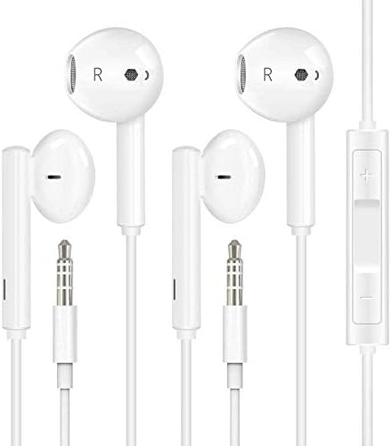 [2 Pack] Écouteurs Intra-Auriculaires Oreillettes Intra-Auriculaires Filaires Anti-Bruit Casque et écouteurs Ergonomique Stéréo avec Microphoneet contrôle du Volume, pour iPhone,iPad,iPod,Android,PC
 Avis, Fiche Technique et Prix au Maroc