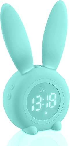 Aoreun Réveil Enfant, Réveil lumineux pour enfants, Réveil Lapin Mignon, Lampe chevet fonction snooze, Affichage Automatique Temps/Date/Température, veilleuse, cadeau fête pour garçon Filles - Vert
 Avis, Fiche Technique et Prix au Maroc