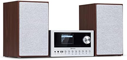 Auna Radio Dab CD Bluetooth 2 Enceintes, Chaine HiFi, Poste Radio FM, Radio Portables Stéréo, Écran LCD, MP3, AUX, Télécommande, Alarme Reveil, Lecteur CD, 2X Enceintes Mini Chaînes Hi-FI, Cable
 Avis, Fiche Technique et Prix au Maroc