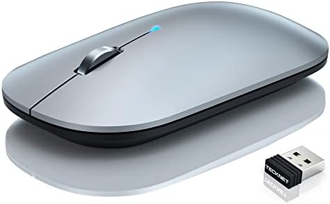 TECKNET Souris Bluetooth BT5.0/3.0 2,4 GHz rechargeable sans fil avec récepteur USB, souris d'ordinateur fine et silencieuse 4000 DPI pour MacBook/ordinateur portable/Pro/iPad/Windows
 Fiche Technique et Prix au Maroc