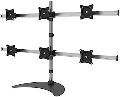 ML3006 Aluminum Alloy 15-27 Inch 6 Screen LCD TV Mount Free Lifting Sliding Full Motion 6 Monitor Holder Support Desktop Stand Fiche Technique et Prix au Maroc