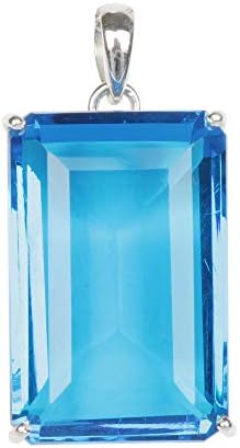 GEMHUB Pendentif topaze bleue 105 carats sans chaîne, pendentif topaze en forme d'émeraude en argent sterling 925 sans chaîne
Avis,  Fiche Technique et Prix au Maroc