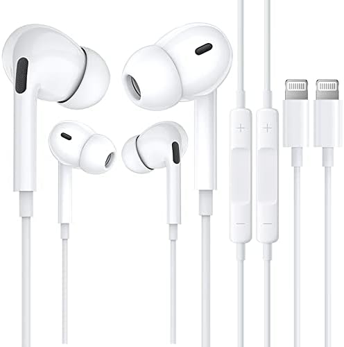 2 Pack in-Ear Filaires Earbuds Ecouteurs pour iPhone 【Certifiés Apple MFi】 Casque Antibruit Filaires Stéréo HiFi avec Micro et Contrôle du Volume Intégrés pour iPhone 14/13/12/11/XS/XS Max/XR/X/SE/8/7
 Avis, Fiche Technique et Prix au Maroc