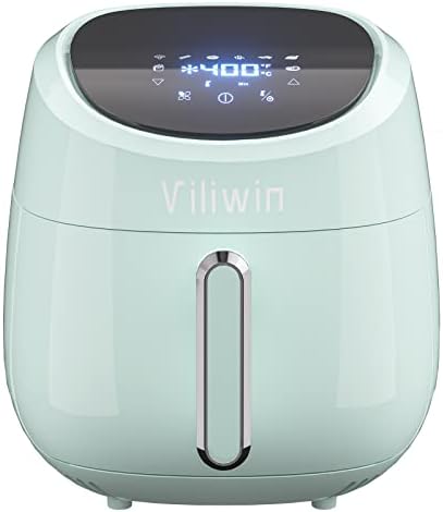 VILIWIN 4.5 QT Digital Upgraded Air Fryers Cooker 8 Preset Menus Hot Air Fryer with Auto Shut Off 30 Minute Timer Adjustable Temperature Control Nonstick Tray 1400W Blue Avis, Fiche Technique et Prix au Maroc