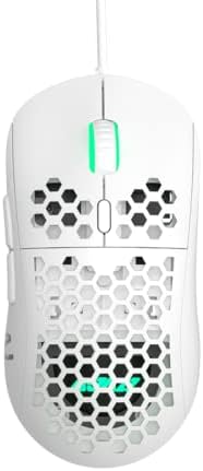 JEU PREMIER SANG UNIQUEMENT.  Souris de jeu légère AJ380 69 g avec coque en nid d'abeille, rétroéclairage RVB, capteur PixArt 3338 16 000 DPI, 6 boutons programmables, blanche
Avis,  Fiche Technique et Prix au Maroc