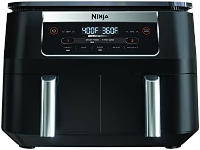 Ninja DZ090 Foodi Friteuse à air 5 en 1 DualZone 2 paniers avec 2 paniers à friture indépendants, cuisson assortie et finition intelligente pour rôtir, cuire, déshydrater et plus encore pour des collations rapides et des petits repas, noir (renouvelé)
 Avis, Fiche Technique et Prix au Maroc